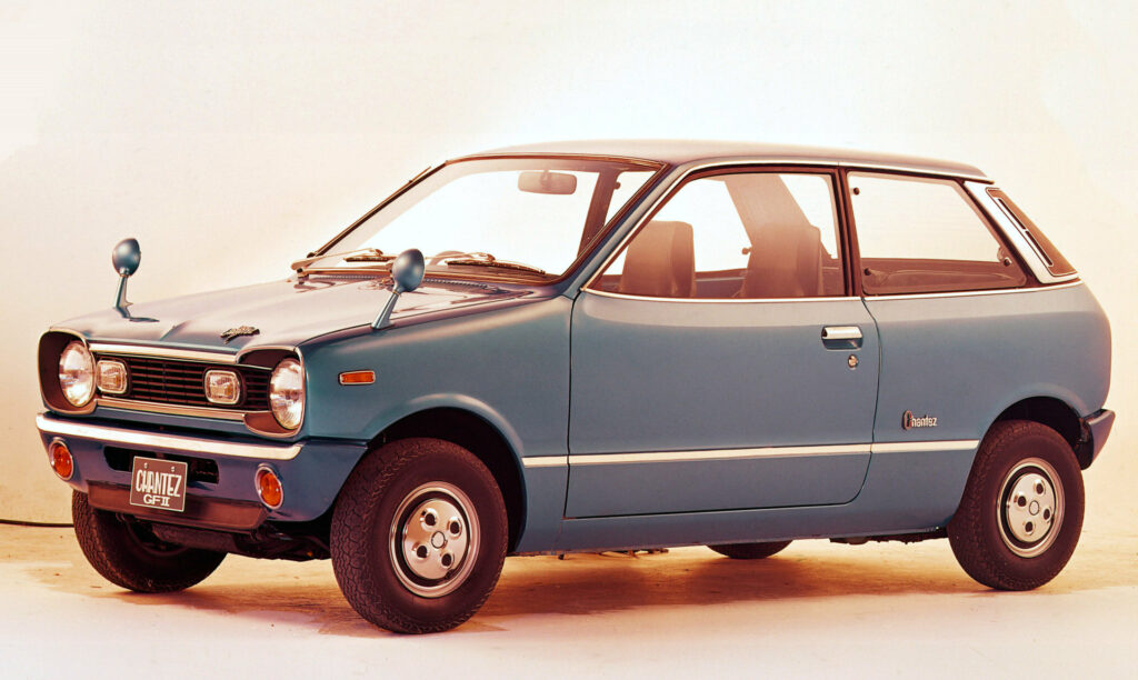 1972 Mazda Chantez GFII in blue.