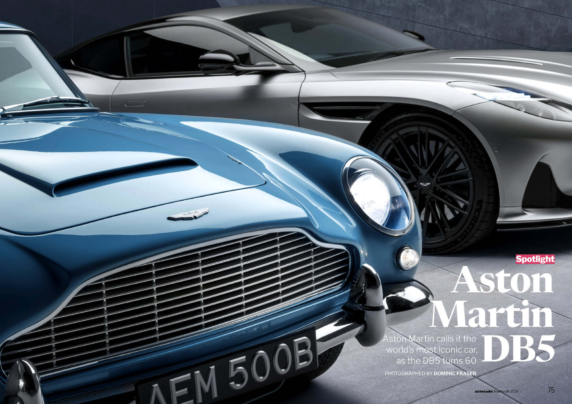 Aston Martin DB5 and DB12.